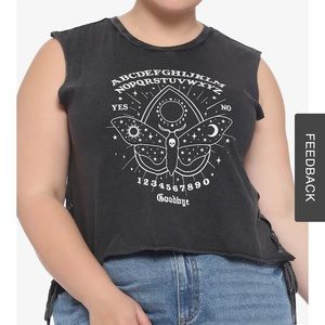 Death Moth Side Lace-Up Muscle Top Plus Size 0